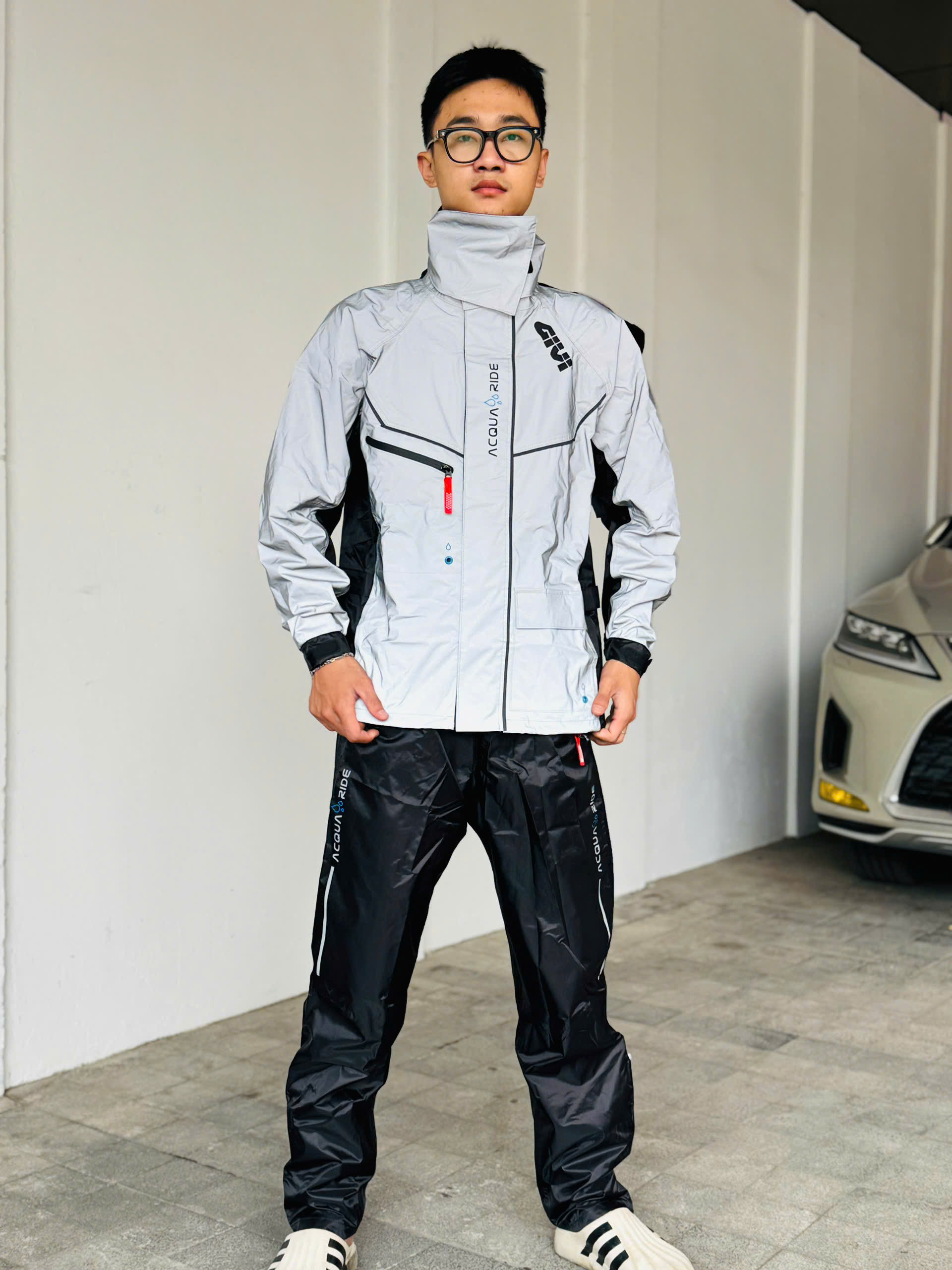 Bộ áo mưa phản quang GIVI ARS03-N có mũ