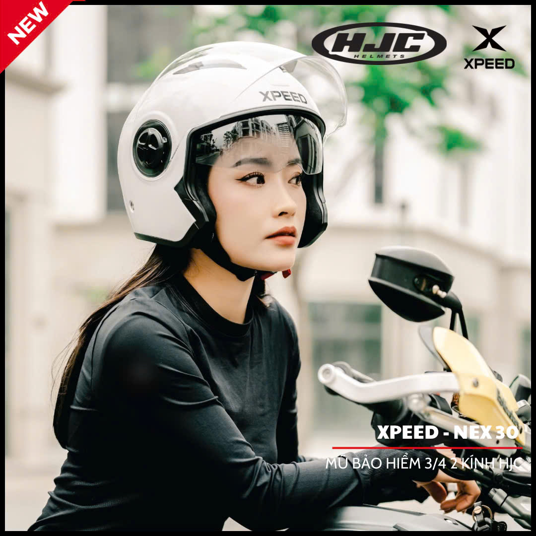Mũ 3/4 hai kính Speed NEX30